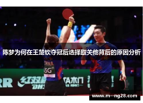 陈梦为何在王楚钦夺冠后选择取关他背后的原因分析